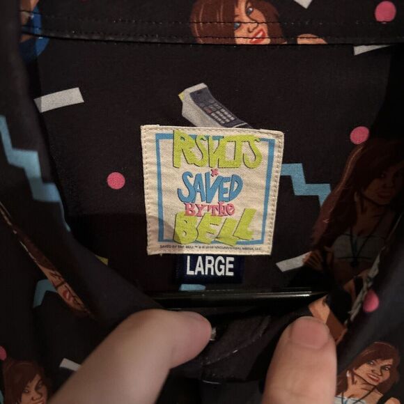 RSVLTS Shirt Mens XL Black Saved By The Bell Kelly Kapowski Short Sleeve - Picture 4 of 8